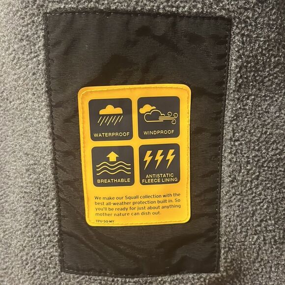 LANDS END | Black “The Squall” Water & Wind Proof Jacket w/ Fleece Lining | M - Picture 8 of 9